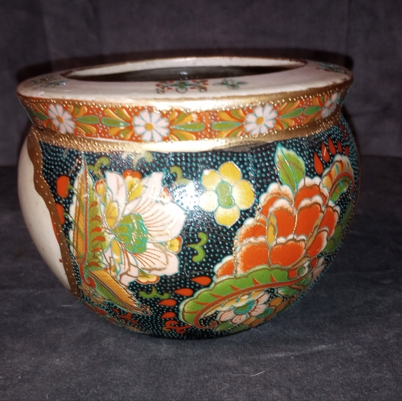 Vintage Beautiful Imari Pattern Bowl Planter EUC - Picture 5 of 11